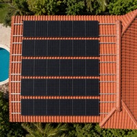 Support de montage de tuiles solaires en aluminium, structure de support photovoltaïque, kit de panneaux solaires pour toit en tuiles rouges