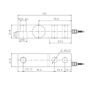 Capteur de force de kit de cellule de charge de faisceau de cisaillement de 0.5t à 2t avec sortie analogique de montage bricolage pour balances industrielles de plate-forme de plancher de bétail - Product Image 6