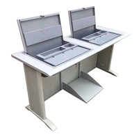 Écran d'ordinateur portable rabattable en métal avec écran LCD caché manuel, pour l'apprentissage et la lecture, bureau d'ordinateur pour les élèves