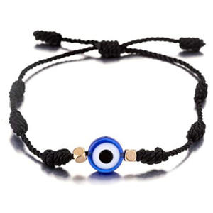 <span class=keywords><strong>Pulsera</strong></span> Ajustable con Ojos de Palma, Tejida a Mano, de Siete Secciones, con Nudo Plano, Roja y <span class=keywords><strong>Negra</strong></span> - Product Image 5