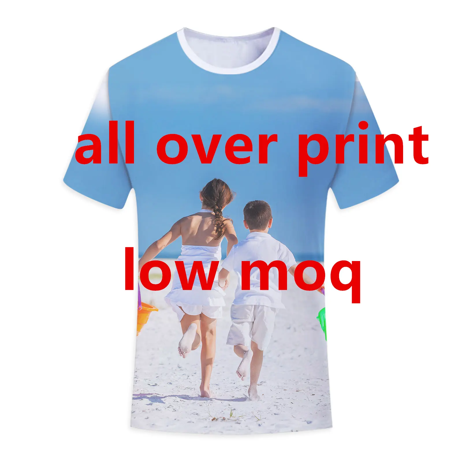 Chemise imprimée sur toute la surface étiquettes de chemises à sublimation personnalisées 100 polyester coton sent concevoir votre propre logo hommes impression de t-shirt personnalisée