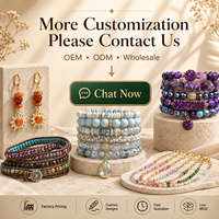 Gelang Batu Alam Buatan Tangan Gelang Tumpuk Hadiah untuk Wanita Gaya Boho Perhiasan Batu Alam Buatan Tangan Perhiasan Boho