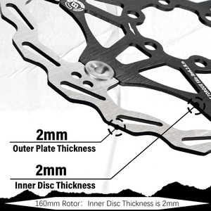 BUCKLOS bisiklet hidrolik disk fren rotoru 160/180/203mm MTB fren rotorları isı dağılımı yüzer <span class=keywords><strong>Rotor</strong></span> parçaları - Product Image 5