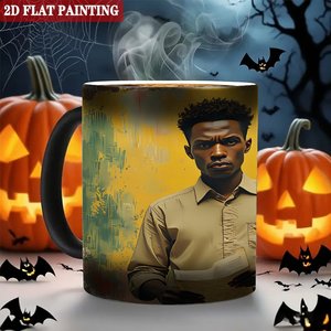Blank Mug 11oz Frosted Black <b>Ceramic</b> Heat Color Changing Custom Print <b>Cup</b> - Product Image 6