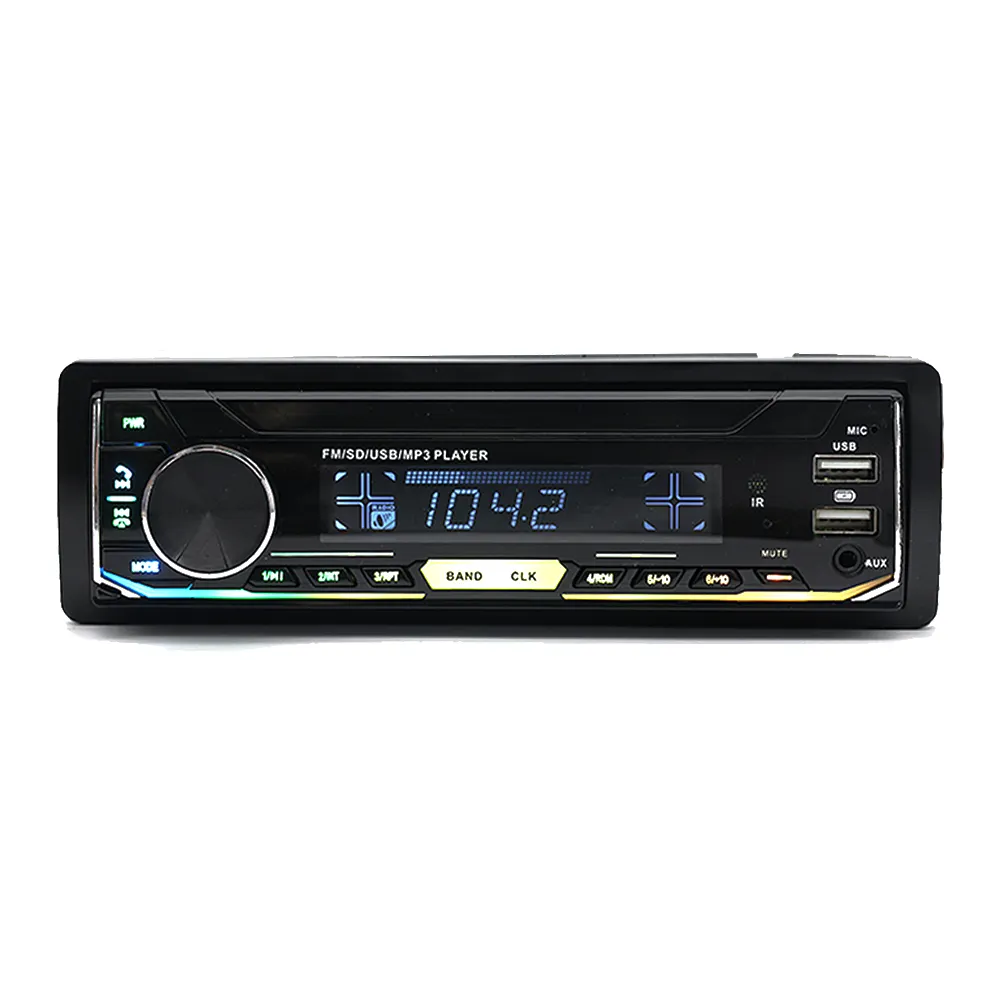 Autoradio stereo staccabile a luce sfumata 1 din lettore mp3 per auto con adattatore bluetooth autoradio