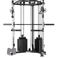 Prix usine de gros : Smith Machine multifonctionnelle pour salle de sport à domicile avec système de croisement de câbles, rack de musculation et pile de poids de 75 kg