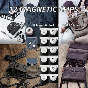 12 Broches Magnéticos de Zinc, Hebillas Metálicas Sin Costuras, Cierres para Bolsos, Carteras, Ropa, Manualidades, Botones a Presión Multifuncionales - Product Image 2