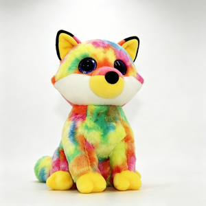 Personaliza un peluche de zorro multicolor, peluche de zorro arcoíris brillante, peluche de zorro arcoíris pastel, peluche de zorro arcoíris. - Product Image 5