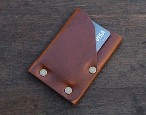 Porte-cartes de crédit personnalisable avec blocage RFID pour unisexe en cuir PU durable et compact, fermeture bi-pliée et élégante - Product Image 3