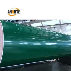 Cinta transportadora plana de PVC PU verde suave de calidad de altura directa de fábrica Annilte