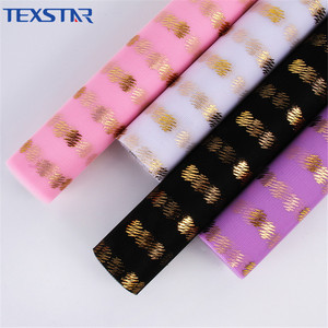 पॉलिएस्टर सजावटी फूल लपेटकर डेको जाल जाल कपड़े के लिए रोल - Product Image 1