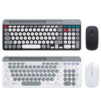 2.4G BT Kablosuz Mini Klavye Mouse Combo Çeşitlilik Teknolojisi Tablet/Telefon/Bilgisayar için-Şık Tuş Takımı Tasarımı 800/1200/1600 DPI