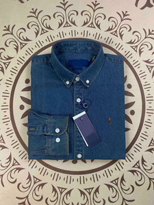 Giacca in Denim Ricamata in Puro Cotone, Bestseller, con Camicia a Maniche Lunghe da Uomo, Stile Unisex Primavera-Autunno # RL-22 - Product Image 1