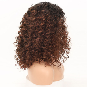 Perruque de style africain pour femmes avec dentelle frontale, petite raie bouclée, cheveux longs ondulés, <span class=keywords><strong>coiffure</strong></span> <span class=keywords><strong>afro</strong></span> tendance, bandeau synthétique - Product Image 5