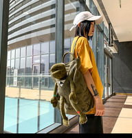 Sac à dos en toile pour adolescent sacs d'école pour étudiant sacs d'école 3D en forme de poupée animale sac d'école de grande capacité