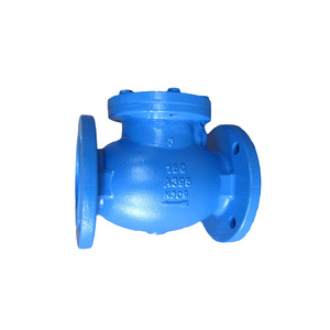 Válvula de retención de disco oscilante de latón con extremo de brida ANSI150lbs de hierro dúctil para agua potable, con disco de goma - Product Image 1