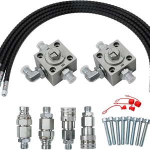 <span class=keywords><strong>Accessori</strong></span> per Escavatore, Valvola a Tre Vie per Braccio Piccolo, Pinza <span class=keywords><strong>Idraulica</strong></span>, Fissaggio per Retroescavatore, Argento/Nero, Garanzia 1 Anno - Product Image 1