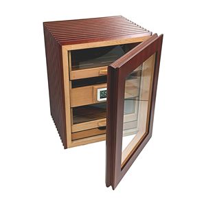Humidor à cigares JOFI en bois de cèdre laqué WD109, électrique, autoportant, avec hygromètre numérique et coupe-cigares pour le stockage et le vieillissement des cigares - Product Image 3