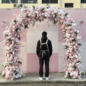 Arche de fleurs artificielles en soie pour mariage, rentrée scolaire et décoration de Noël - Blanc ou couleur personnalisée, vente en gros - Product Image 1