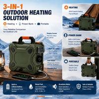 Nouveau design, chauffage diesel portable pour valise, 12V/24V/220V, chauffage diesel embarqué pour camping en extérieur