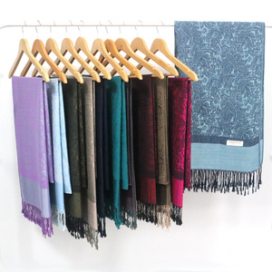 Lujo nuevo anacardo Jacquard musulmán señora Hijab bufanda venta al por mayor estilo étnico largo borla Hijab chal - Product Image 2