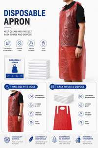 Wholesale Kangle Model 010 <b>Disposable</b> Sleeveless PE <b>Apron</b> Thickened Commercial Catering Waterproof Oil-Proof Lightweight Bac - Product Image 6