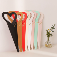 Boîte florale minimaliste pliable en forme de cœur pour rose unique, emballage cadeau de mariage, Saint-Valentin, décoration florale quotidienne et événementielle