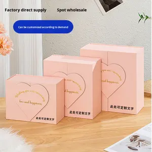 Nouvelle boîte cadeau haut de gamme à double porte pour <span class=keywords><strong>anniversaire</strong></span>, Saint-Valentin, garçons, filles, emballage cadeau rectangulaire en <span class=keywords><strong>carton</strong></span>, vente en gros - Product Image 2