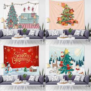 <span class=keywords><strong>Tapisserie</strong></span> Murale Décorative Série Noël en Velours Pêche Style Nordique Abstraction Géométrique pour Décoration de Chambre - Product Image 4
