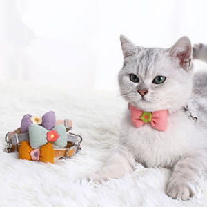 <span class=keywords><strong>Collar</strong></span> de gatito, decoración de lazo encantador, vestido diario, joyería para el cuello, accesorio para el cuello de Mascota, <span class=keywords><strong>Collar</strong></span> de gatito con campana - Product Image 1