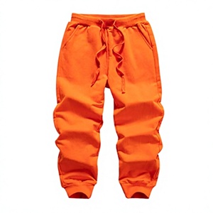 Pantalon de sport décontracté épais doublé polaire confortable pour homme, taille à cordon, coupe droite, automne-hiver - Product Image 1