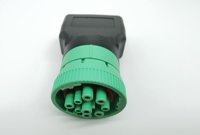 Adaptateur robuste pour automobile J1939 Type 2 vert 9 broches vers connecteur femelle OBD2 J1962 16 broches pour faisceau de câblage de camion