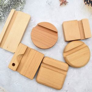 Support de téléphone en bois de hêtre, support de téléphone portable pour tablette - Product Image 1