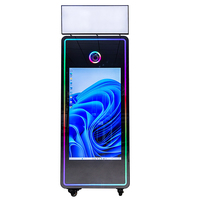Espejo Fotográfico para Bodas y Fiestas de 43 Pulgadas, Cabina de Fotos DSLR con Pantalla Táctil, Marco LED, Espejo Fotográfico con Soporte para Impresora para Eventos