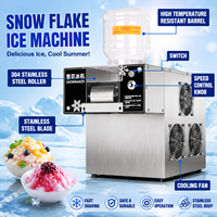 Machine à glace pilée commerciale de comptoir, style coréen, sans plomberie, portable, pour les magasins de thé aux perles et de glace au lait