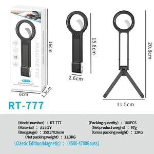 Trépied de téléphone portable réglable et portable avec mousqueton <span class=keywords><strong>MagSafe</strong></span> pour iPhone 12-17 Pro Max - Support magnétique pour vlog en extérieur, poignée de trépied de voyage - Product Image 5