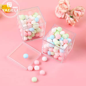 Manufacturer Wholesale Custom Logo Clear Acrylic Candy display <b>Box</b> Acrylic Display Case <b>For</b> <b>Weeding</b> - Product Image 2