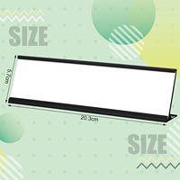 Placas de Identificación de Aluminio para Oficina de 8 x 2 Pulgadas con Impresión UV, Portaplacas de Escritorio, Letrero de Puerta Personalizado a Color, Tarjeta de Visita de Alta Calidad