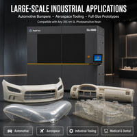 Printer 3D SLA Satu Bagian 1.6m 3Wx2 Laser Ganda 1.28m2 Area Cetak, Peralatan Prototipe Industri Besar Kecepatan Tinggi