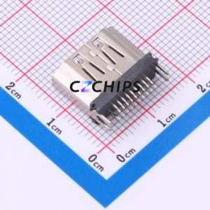 HDMI-GD-125PWB HDMI Connector SMD Connector ( Connector Type: HDMI-A )( Gender: Female )( Total Number of PINs: 19P ) - Product Image 2