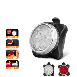 <b>Bicycle</b> Front And Rear <b>Light</b> Set USB Rechargeable LED COB Cycling Safety Lamp With 4 Modes IPX4 Waterproof - Product Image 2