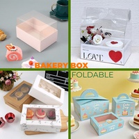 Customized Wedding Take Out Transparent Plastic Food Fresh Donut Board Cake Box