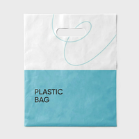 Boutique de vêtements réutilisables et écologiques emballage de sacs en plastique à poignée découpée sac à provisions personnalisé de marque pour supermarché