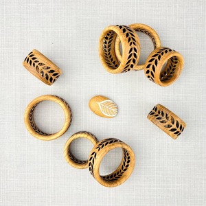 Juego de Anillos para Servilletas de Madera Reutilizables de Proveedor Indio para Mesa de Comedor Estilo Rústico, Accesorio de Cocina de Madera Natural Disponible para la Venta - Product Image 3