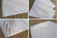 Papier de soie d'emballage blanc antistatique double face 17 g/m² sur mesure pour vêtements et cadres photo, emballé sur palette