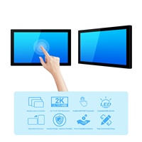 Monitor Gaming con Marco de Aluminio 4:3 USB, Nuevo, Negro, con Panel Táctil Capacitivo de 21.5 Pulgadas, Piezas de Gabinete Cómodas, Garantía de 30 Días