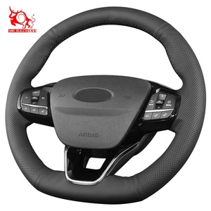 Accessoires de voiture d'occasion Revêtement de <span class=keywords><strong>volant</strong></span> chauffant en cuir véritable personnalisé pour <span class=keywords><strong>Ford</strong></span> - Product Image 1