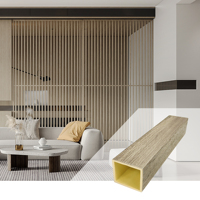 Listón Decorativo para Interiores Melinco 50*50mm Tubo Cuadrado Hueco de WPC Columna de Partición de Pared de Madera Viga de Techo con Veta de Madera