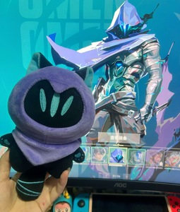 <span class=keywords><strong>Peluche</strong></span> de Gato Sombra, Juguete de <span class=keywords><strong>Peluche</strong></span> Suave con Forma de Animal, Muñeco de Compañía para Niños, Regalo de Cumpleaños para Niñas, Muñeco de Anime Súper Suave y Lindo - Product Image 4