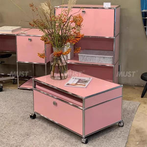 Table de toilette moderne modulaire, librement combinable, en acier inoxydable ; personnalisable de manière flexible pour les chambres et les salons - Product Image 2